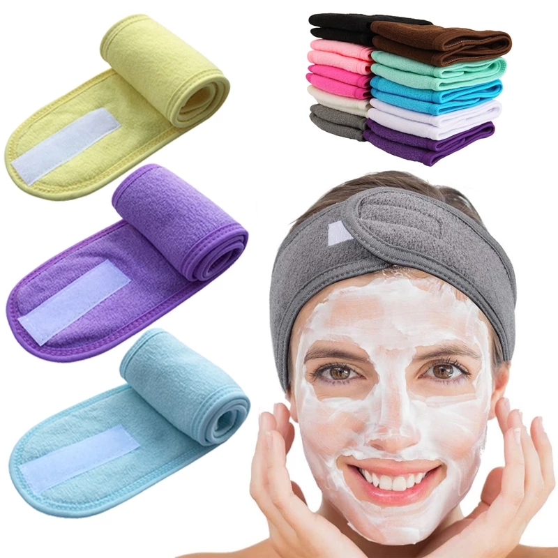 Beauty Makeup Women - 女性ヘッドバンド調節可能なワイドヘアバンドヨガスパバスシャワーメイク洗顔化粧品ヘッドバンド女性のためのメイクアップアクセサリー