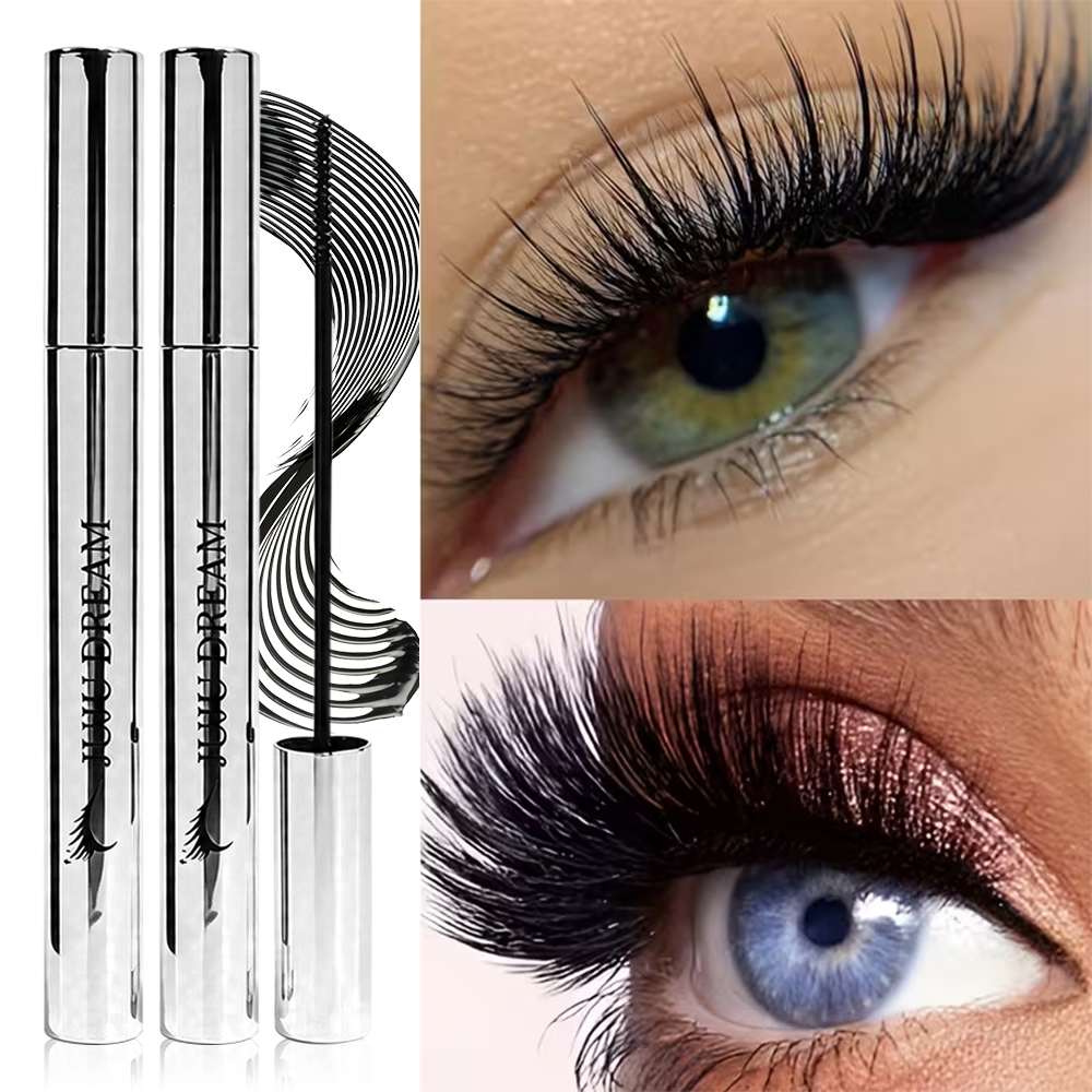 Waterproof Mascara Wand - 防水性のある濃密ボリュームマスカラ、柔軟なスパイラルブラシ付き、ハロウィンコスチュームパーティーやナイトクラブの華やかなアイメイクに最適