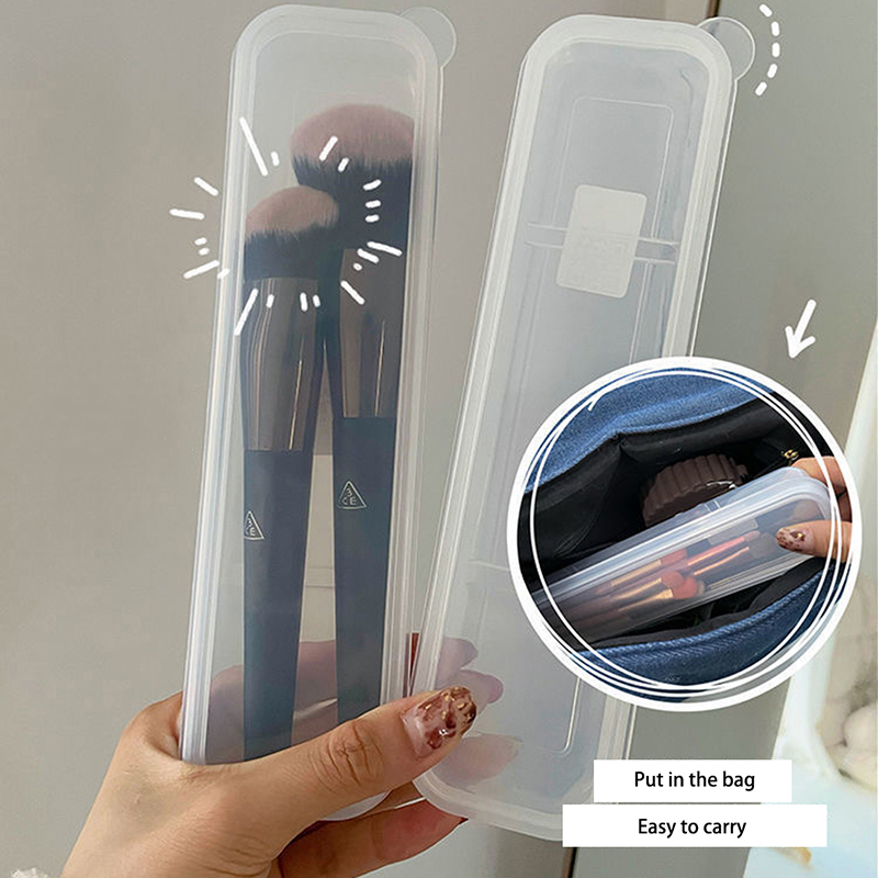 メイクブラシオーガナイザー透明カバー付き眉毛ペンシルボックス - Beauty Makeup Women のレビューと価格