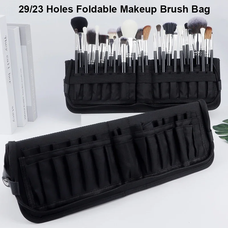 29/23 穴折りたたみ化粧ブラシバッグ女性化粧ブラシツール - Beauty Makeup Women のレビューと価格